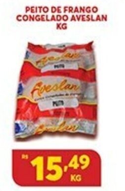 Atacadão Centro Sul Peito de Frango congelado Aveslan 1kg oferta