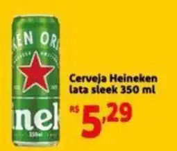 Extra Supermercado Cerveja Heineken lata sleek 350 ml oferta