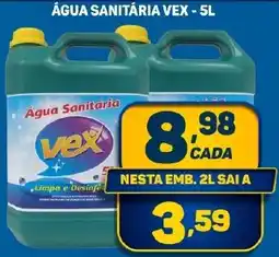 Dom Atacadista ÁGUA SANITÁRIA VEX - 5L oferta