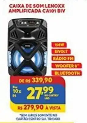 Caixa de Som Lenoxx Amplificadora CA101 BIV