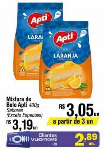 Fort Atacadista Mistura de Bolo Apti 400g oferta