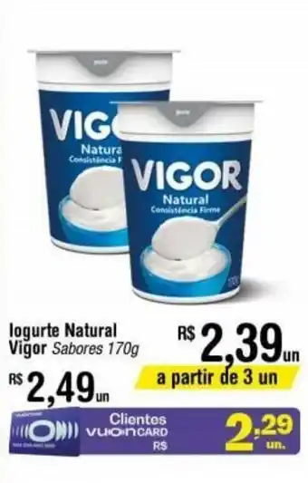 Fort Atacadista Iogurte Natural Vigor 170g oferta