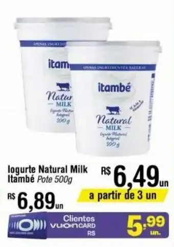 Fort Atacadista Iogurte natural Mix Itambe 500g oferta