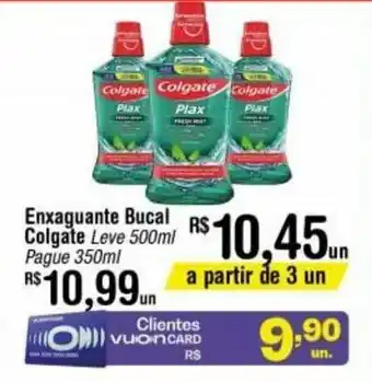 Fort Atacadista Enxaguante Bucal Colgate Leve 500ml Pague 350ml oferta