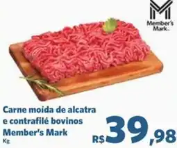 Sam's Club Carne moída de alcatra e contrafilé bovinos Member's Mark kg oferta