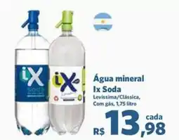Sam's Club Água mineral Ix Soda Levissima/Clássica, Com gás, 1,75 litro oferta