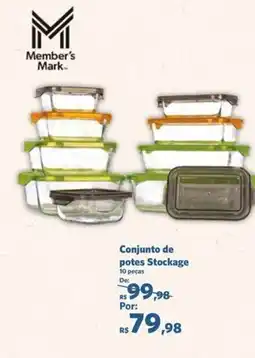 Sam's Club Conjunto de potes Stockage oferta