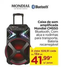 Carrefour Caixa de som amplificada Mondial CM550 oferta