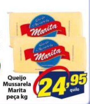 Vencedor Atacadista Queijo Mussarela Marita peca 1kg oferta