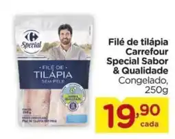 Carrefour Filé de tilápia Carrefour Special Sabor & Qualidade Congelado, 250g oferta