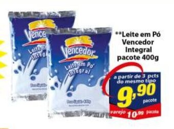 Vencedor Atacadista Leite em po Vencedor Intergal pacote 400g oferta