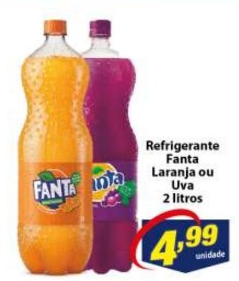 Vencedor Atacadista Refrigerante Fanta Laranja ou Uva 2L oferta
