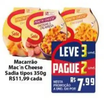 Vencedor Atacadista Macarrao Mac'n Cheese Sadia 350g oferta