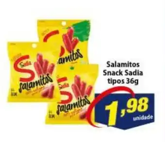 Vencedor Atacadista Salamitos snack Sadia tipos 36g oferta