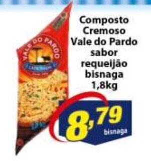 Vencedor Atacadista Composto Cremoso Vale do Pardo Sabor Requeijao bisnaga 1.8kg oferta