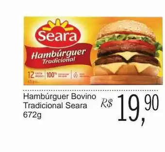 Festval Hambúrguer Bovino Tradicional Seara 672g oferta