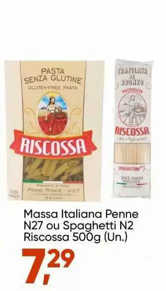 Imec Supermercados Massa Italiana Penne N27 O Spaghetti N2 Riscossa 500g (un.) oferta