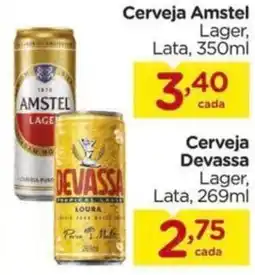 Carrefour Cerveja Amstel Lager, Lata, 350ml oferta