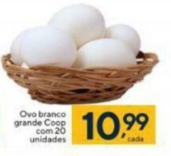 Ovo Branco grande Coop com 20 unidades