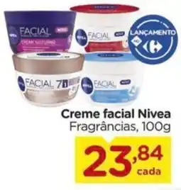 Carrefour Creme facial Nivea Fragrâncias, 100g oferta