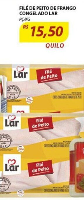 File de Peito de Frango congelado Lar 1kg