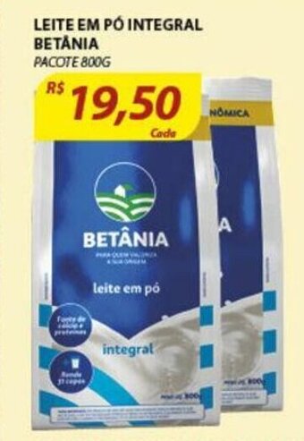 Assaí Atacadista Leite em po integral Betania 800g oferta