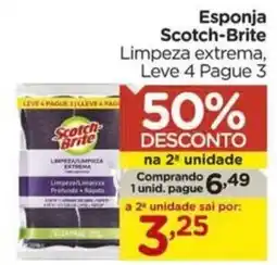 Carrefour Esponja Scotch-Brite Limpeza extrema, Leve 4 Pague 3 oferta