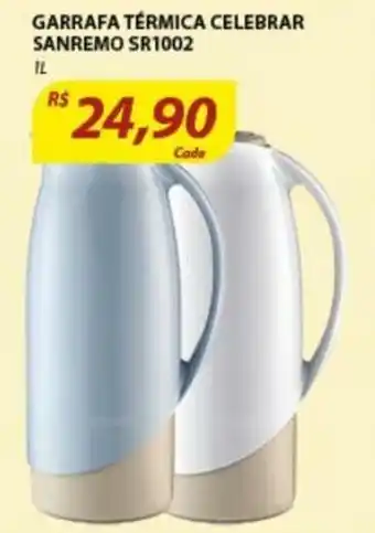 Assaí Atacadista Garrafa Termica Celebrar Sanremo 1L oferta