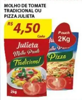 Assaí Atacadista Molho de Tomate Tradicional ou Pizza Julieta 2kg oferta
