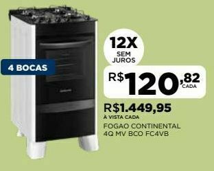 DB Supermercados Fogão continental oferta