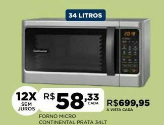 DB Supermercados Forno microondas continental oferta
