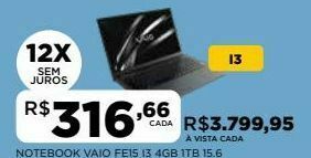 DB Supermercados Notebook vaio oferta