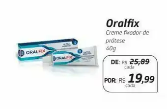 Drogal Oralfix creme fixador de prótese 40g oferta