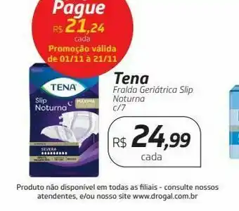 Drogal Tena fralda geriátrica slip noturna c oferta