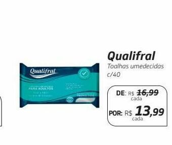 Qualifral toalhas umedecidas c/40