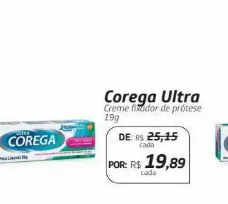 Drogal Corega ultra creme fixador de prótese 19 oferta