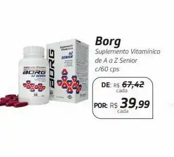 Drogal Borg suplemento vitamínico de a a z senior c/60 cps oferta