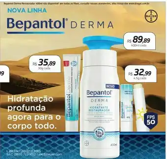 Drogal Creme para o corpo bepantol oferta