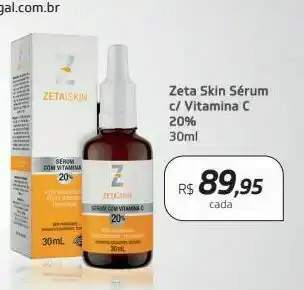 Drogal Sérum facial com vitamina c 20% zeta skin oferta