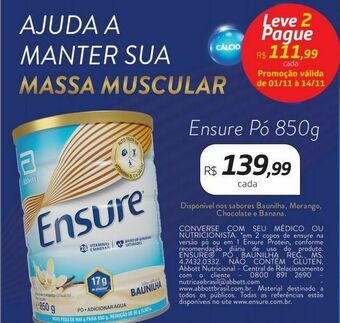 Drogal Suplementos nutricionais ensure 850g oferta