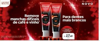 Drogal Creme dental colgate luminous white lovers 70g oferta