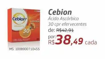 Drogal Cebion ácido ascórbico 30 cpr efervecentes oferta