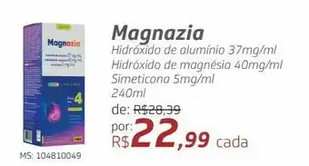 Drogal Magnazia hidróxido de alumínio 37mg/ml hidróxido de magnésio 40mg/ml simeticona 5mg/ml 240ml oferta
