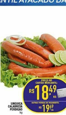 Mercantil Rodrigues Linguiça calabresa perdigão oferta
