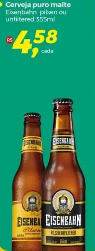Frangolândia Cerveja puro malte Eisenbahn pilsen ou unfiltered 355ml oferta