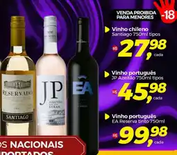 Frangolândia Vinho chileno Santiago 750ml tipos oferta