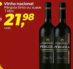 Frangolândia Vinho nacional Pérgola tinto ou suave 1 litro oferta