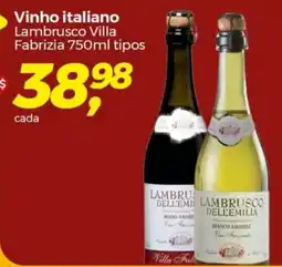 Frangolândia Vinho italiano Lambrusco Villa Fabrizia 750ml tipos oferta