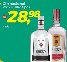 Frangolândia Gin nacional Rock's 1 litro tipos oferta
