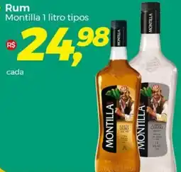 Frangolândia Rum Montilla 1 litro tipos oferta